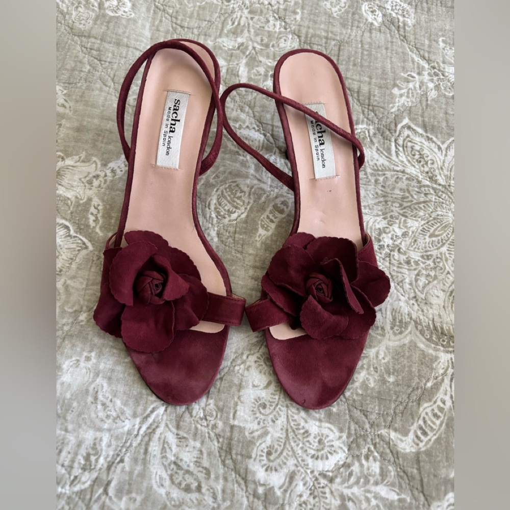 Sacha London Made in Spain Suede Slingback Heels-8.5